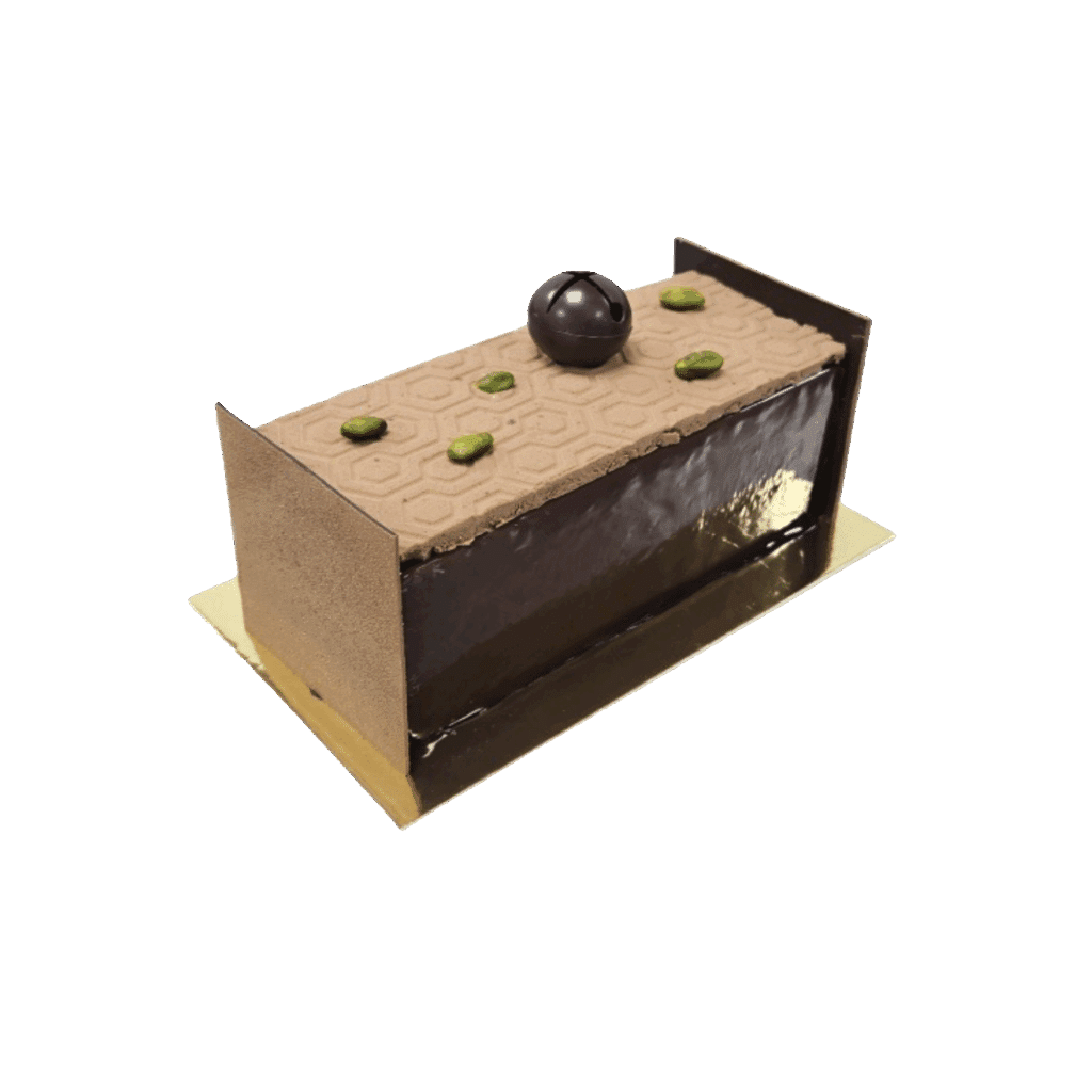 Buche Noël chocolat pistache